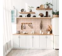 Sirface Peel & Stick Vinyl Tiles - BOHO LINES - Pack of 24: Easy DIY Installation - Home Décor Decals - Durable & Stylish Coverings (CARAMEL, 15 CM)