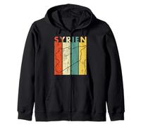 Siria Gift Flag Siria Vintage Siria Damasco Sudadera con Capucha
