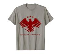 Siria Libertad Águila Árabe Identidad Visual Nacional Rojo Camiseta