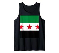 Siria Nueva Bandera Corazón Sirio Orgulloso Democracia Día Nacional Camiseta sin Mangas