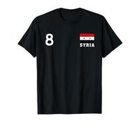 Siria Número 8 Bandera Nacional Patrimonio País Camiseta