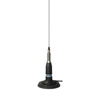 SIRIO antenne Ml 145 mag con Base magnética diámetro 125 mm, Antena CB de vehículo, frecuencia 27-28,5 MHz, Potencia máxima 900 W (CW) Short Time, Inoxidable/Negro, Altura 1,42 m, Cable 3,6 m