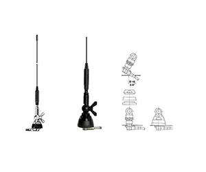 Sirio SDB 270 Antena Negra de Doble Banda VHF/UHFMHz - RX/TX: 137-152MHz, 415-455MHz