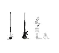 SIRIO SDB 270 Black Antena Dual Band VHF/UHFMHz - RX/TX: 137-152 MHz, 415-455 MHz