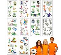 SIRLOMU 10 Hojas Tatuajes que Brillan en la Oscuridad Fútbol Niños Fiesta de Cumpleaños Regalos Creatividad Seguridad Durabilidad Fácil Aplicación Temporal