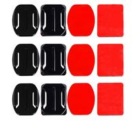 SIRLOMU 12 piezas Montura de Casco Adhesivo 3M Compatible con GoPro Hero 12/11/10/9/8/7/6/5/4/3 Cámaras de Acción