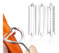 SIRLOMU 6 Piezas Cuchillas de Repuesto, Turbo Pelador, Cuchillas de Acero Inoxidable para Pelador de Verduras, Tupperware, Doble Famos, para Pelador de Cangrejo, para Pelador de Naranjas