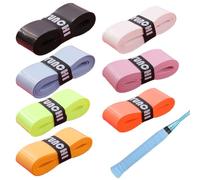 SIRLOMU Cintas de Agarre de Raqueta, 7 piezas Overgrips Padel Antideslizante y de Secado Rápido, Overgrip para Raqueta de Tenis y Bádminton
