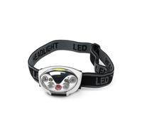 Siroco - Lámpara frontal LED a pilas, 6 LED, 3 modos, luz blanca, 41 lúmenes, iluminación potente hasta 30 metros