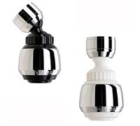 Siroflex 2505/5 W “Duplex” 2 Atomizadores Aireadores-Ducha con Doble Rótula Made In italy | 2 Atomizadores para grifo | Aireador para grifo para una gran funcionalidad | Atomizador para el grifo