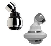 Siroflex 2585/56 W “Tandem” 1 Atomizador Aireador-Ducha Sirius con Doble Rótula + 1 Atomizador Aireador-Ducha Deluxe con Doble Rótula, Fabricado en Italia