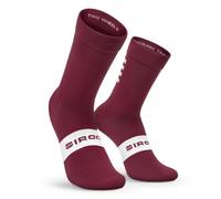 SIROKO Calcetines para ciclismo S1 Maroon Volata Burdeos XL