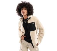 SIROKO - Chaqueta Polar Sherpa para Mujer Levi-W - XXL - Beige/Negro