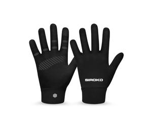 SIROKO - Guantes Cortos de Ciclismo para niños - Colección Iniciación K-Core Barspin Black - 11-12 (152 cm) - Negro