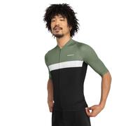 SIROKO - Maillot de Ciclismo Verano M3 Grand Master - L - Negro/Verde Oliva