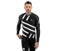 SIROKO - Maillot Manga Larga para Ciclismo M2 Leader - M - Negro/Blanco
