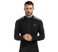 SIROKO - Maillot Manga Larga Térmico para Ciclismo SRX M4 Fleet Moss - L - Negro/Gris