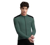 SIROKO - Maillot Manga Larga Térmico para Ciclismo SRX M4 Volta - M - Verde Militar/Negro