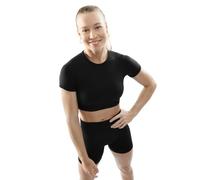 SIROKO - Top Deportivo Sin Costuras de Manga Corta Attitude - 2XS-XS - Negro