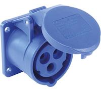 SIROX® Enchufe de montaje CEE IP 44, 3 pines, 230 V, 6 h, corriente recta 16 A, tamaño brida 54 x 60 mm