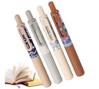 Sirseon Bolígrafos de gel, bolígrafos de tinta de gel - Presione los bolígrafos grasos juego de 4 | 0,5 mm punto final para estudiantes adultos que escriben diario tomando notas para la oficina en