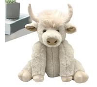 Sirseon Juguete de 'Meseta, Animales de Peluche de, Peluche de Escocesa y Highland de 10 Pulgadas, Peluche Marrón, Bovino Highland Buenas Noches, Animal de Peluche Yak para