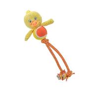 Sirseon Juguete masticable para dentición para cachorros, juguete para masticar de peluche para perros, juguete interactivo para dentición de perros | Juguete chirriante seguro y resistente al