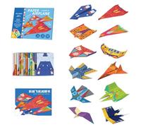 Sirseon Kit de avión de papel, aviones de papel para niños - Kit creativo para hacer aviones de papel con papel | Papel versátil para aviones de juguete de papel para niños