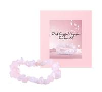 Sirseon - Pulsera para niñas, pulsera rosa para mujer, pulsera de color rosa extensible, pulsera de perlas, pulseras de presagio naturales, accesorios de joyería espiritual para mujer