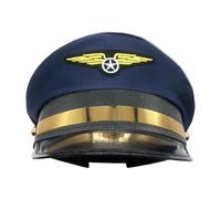 Sirseon Sombrero de piloto para adultos,Gorra de piloto | Sombrero de capitán de aerolínea piloto de la marina adulta - Sombrero de piloto de fiesta con temática aérea, sombrero de traje de avión,