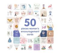 Sirseon Tarjetas inspiradoras con citas, tarjetas alentadoras, 50 tarjetas de felicitación alentadoras, tarjetas con citas inspiradoras, tarjetas positivas, tarjetas de bondad para mujeres y niñas