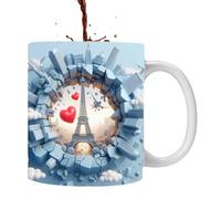 Sirseon Taza de café Torre de París, Taza Torre de París,Taza de té de cerámica - Taza de cerámica France Tower para los amantes del café, té, leche y bebidas