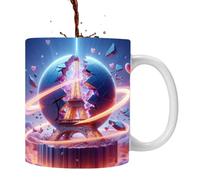 Sirseon Taza Torre de París, Taza de café Torre de París - Taza de agua potable,Taza de cerámica France Paris Tower para los amantes del café, té, leche y bebidas