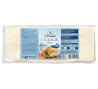 Sirtakis - Queso Halloumi cortado - 5 x 1 kg - Queso a la parrilla de Chipre, como hamburguesa Halloumi, como guarnición para platos de pasta y arroz, para barbacoa, horno y sartén, refinado con menta