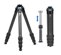 SIRUI 152cm Trípode de Viaje AM-284, Compacto Trípode para Cámara con Tubo de Extensión SL-200, Carbono Trípode Fotográfico con Patas de 4 Secciones para Videocámara, DSLR, Carga Máxima 15kg