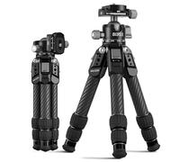 SIRUI 16” Trípode Mini de Fibra de Carbono, Ultraligero 770g, Cabeza Panorámica 360°, Carga MAX. 15kg para DSLR, Cámaras Sin Espejo y Acción, Trípode de Mesa Compacto- AM-223S+G0