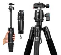 SIRUI 52"""" Carbon Fiber Travel Tripod Compact Lightweight Camera Tripod 360 Ball Head Detachable Load 10kg/22lbs Folded Height 13"""" (Tra