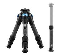 SIRUI AM-223+SL-100 Mini Trípode de Fibra de Carbono con Columna Central, Trípode de Sobremesa Ligero de Viaje para Cámaras, Cierres Giratorios, Picos, MAX 660mm, Retraído 215mm, 12KG de Carga Útil