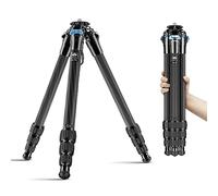 SIRUI AM-284 - Tripode de viaje profesional de fibra de carbono para cámara, DSLR, videocámara y smartphone, con carga máxima de 15 kg