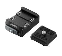 SIRUI AM-QC01 - Kit de placa de liberación rápida y abrazadera de 38 mm, adaptador de montaje de cámara con orificios roscados de 1/10.2 cm-20 y 3/20.3 cm-16, placa base para trípode, monopié, AM-QC01