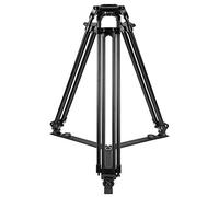 Sirui BCT-3002 Broadcast de trípode con Funda sin Cabeza (Aluminio, 100 mm, Altura 150 cm, Peso semiesférico (4,8 kg, soporta 25 kg), Color Negro