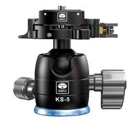 SIRUI Cabezal de Trípode de Perfil Bajo, Cabezal de Bola de Centro de Gravedad Bajo, Panorámica Dual de 360° en Placa Arca y Base para Videocámara de Cámara Monopie Trípode, Carga Máxima 10kg - KS-5