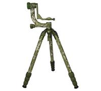Sirui CT-3204 Trípode de carbono 2en1 con base nivelable de 15° y cabeza cardán de camuflaje CH20