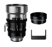 Lente cinematográfico anamórfico SIRUI IronStar T1.9 1.5X, lente de 60mm de enfoque manual con montaje PL nativo, montaje EF intercambiable, destello azul