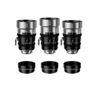 SIRUI IronStar T2.8 1.5x - Juego de lentes anamórficas Cine de 75 mm, 100 mm, 135 mm de enfoque manual con montura PL nativa, montura EF intercambiable, llamarada neutra