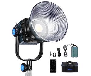 SIRUI Luz de vídeo LED C150,150W, luz Continua COB para iluminación de Estudio de fotografía, 7000Lux@1m 5600K, luz Diurna, TLCI98 CRI96, con Soportes Bowen, Reflector, Control de Caja/aplicación