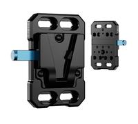 Sirui Mini Placa de batería de Montaje en V, Adaptador pequeño de Montaje en V con múltiples roscas, M4 y M3 de 1/4 Pulgadas, 3/8 Pulgadas, SC-VM-B