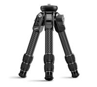 SIRUI Mini trípode de fibra de carbono con base de tazón, carga máxima de 15kg, ultraligero (840g), 22,8 cm plegado, panorama de 360° e inclinación de ±15° para cámara, teléfono y vlogs (AM-223LS)