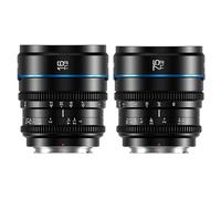 Sirui Night Walker 16 + 75mm T1.2 S35 Manual Focus Cine Lens Set with Case Montura en L negro