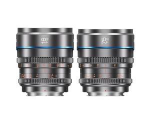SIRUI Night Walker Lente de Cine S35/APSC con Enfoque Manual Set, 16mm, 75mm, Lente de Gran Apertura T1.2 para E Cameras, FX30, ZV-E10, A6400, A6700 (MS-2SEG, Gris)
